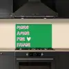 Amor - Valentijn - Groen - Tekst keuken achterwand spatscherm klein -sfeer1