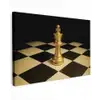 Schaakstuk - Koning - Schaakbord - Geblokt canvas 2cm klein -z3d