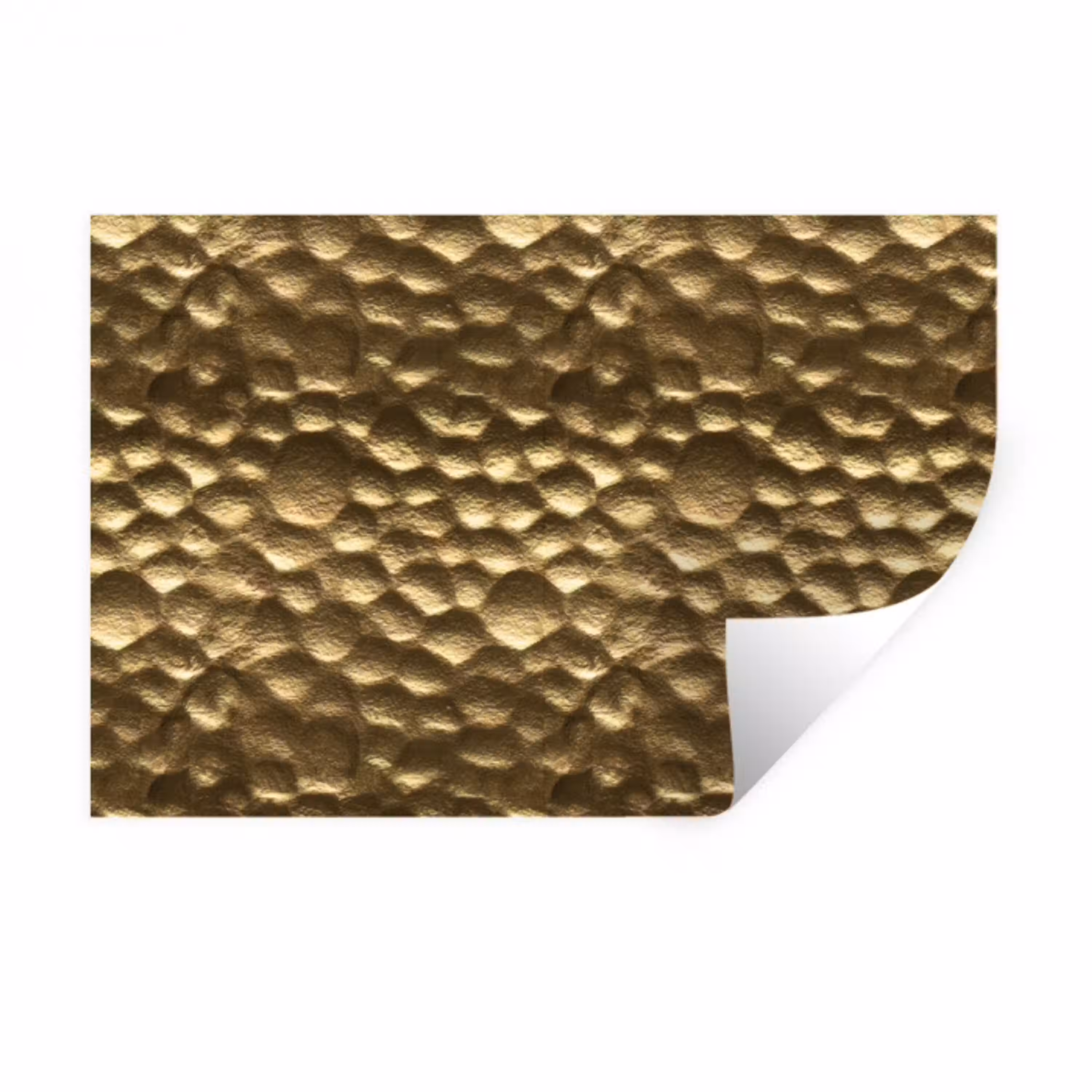 Gehamerd - Reliëf - Textuur - Bronsgoud Muursticker klein 286 -3d