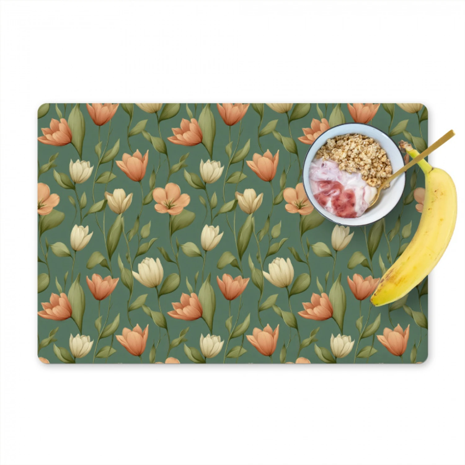 Tulpen - Botanisch - Groen Placemat vinyl groot 368 -zzzproduct_Kitchenyeah-website