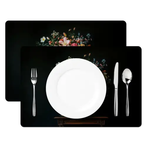 Roze - Bloemen - Vaas - Kleuren Placemat vinyl groot -zzsfeer2_Kitchenyeah-website