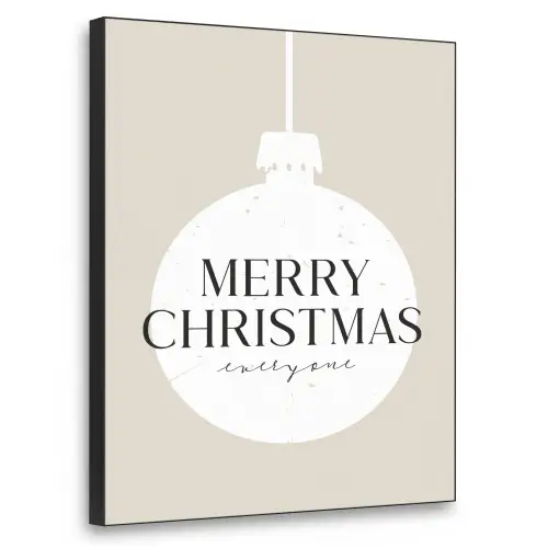 Christmas - Kerstballen - Japandi - Witte kerstballen Textielframe zwart klein -3d