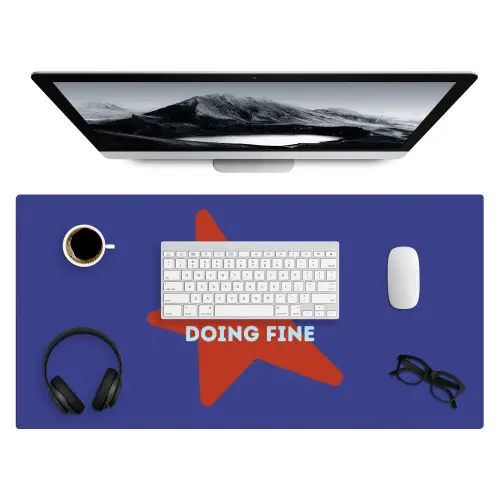 Slow down you're doing fine - Ster - Blauw Muismat XXL klein -3d