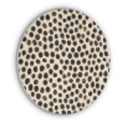 Stippen - Patroon - Zwart Akoestische PET Vilt - Rond klein 838 -3d