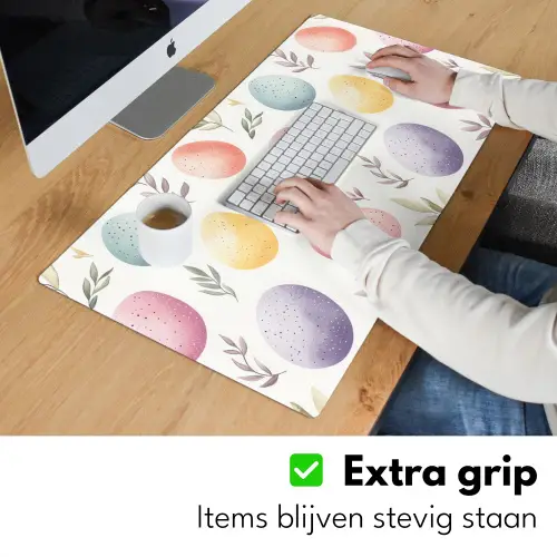 Eieren - Kleurrijk - Patroon Muismat XXL klein -sfeer3