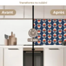 Patronen - Abstract - Bloemen keuken achterwand 2 middel 871 -voor-na2_FR