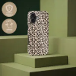 Panterprint - Zwart - Bruin - Dierenprint Toughcase MagSafe Apple iPhone 17 klein -USP_PrintM_FR