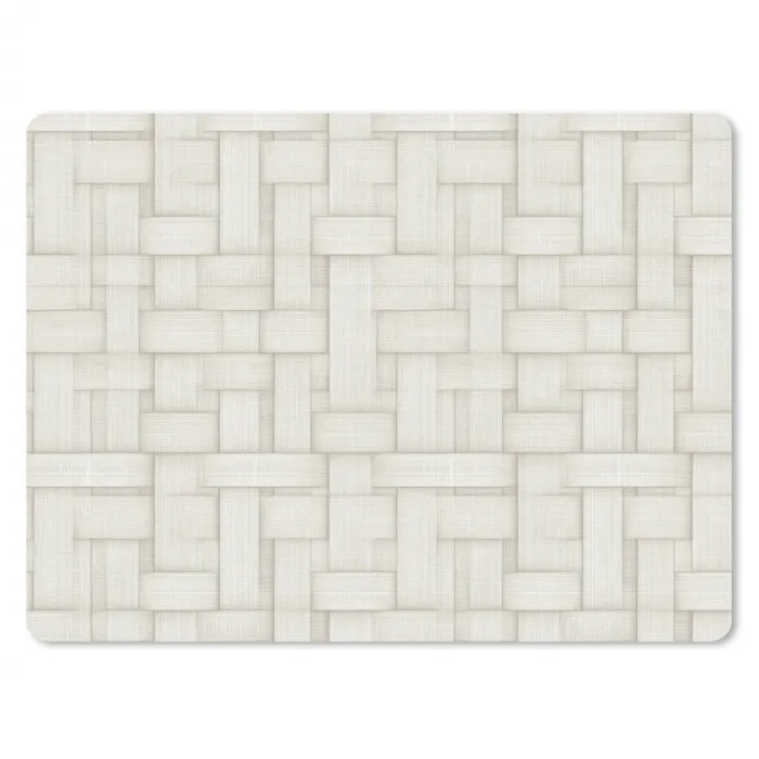 Vlechtwerk - Banen - Beige muismat rubber klein 262 -3d