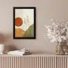 Zon - Abstract - Takken - Oranje fotolijst zwart zonder passe partout klein -sfeer5
