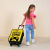 Zwart-geel met gaming zone Kinderkoffer - Zwart klein -sfeer1