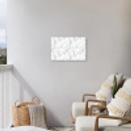 Wit - Marmer - Grijs Tuinposter op houten frame 2 cm dik klein 845 -sfeer1
