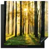 Bos - Zon - Bomen - Gras - Landschap  - Natuur Inductie beschermer vinyl 3mm middel -3d