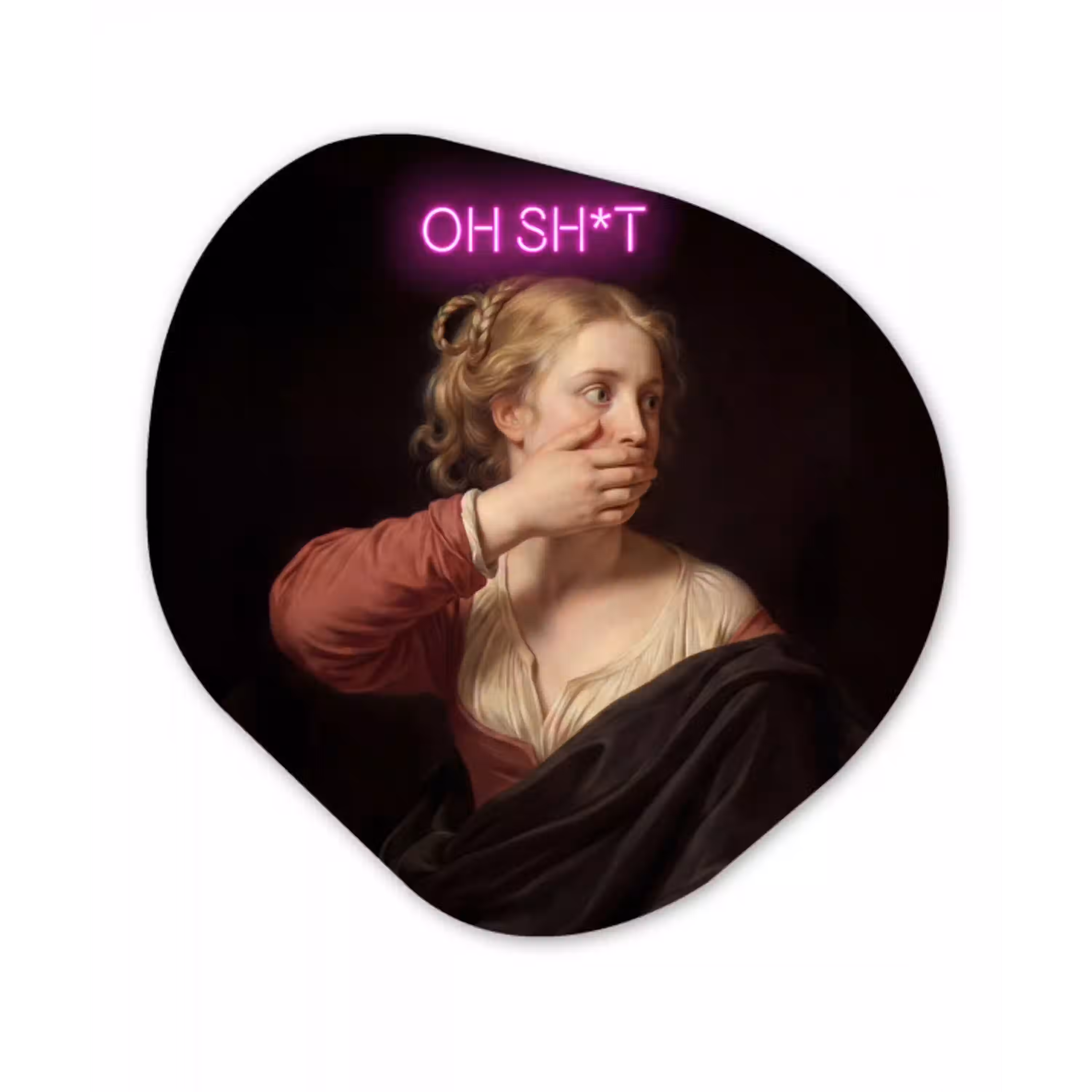 Quote - Neon - vrouw Wandcirkel Organisch Forex 3mm klein -3d