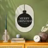 Kerstballen - Japandi - Christmas - Zwarte kerstballen Wandcirkel Ovaal Forex klein -sfeer2