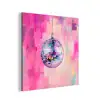 Discobal - Pink - Verf aluminium wit klein -3d