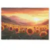Zonnebloemen - Zonsondergang - Landschap Deurmat klein -zkaufland3d