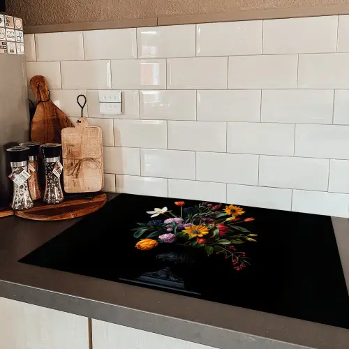 Zonnebloemen - Boeket - Kleurrijk Inductie beschermer vinyl 3mm klein -sfeer3