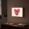 Hart - Rood - Valentijn Light Box met batterij (Wandlamp) middel -sfeer1