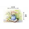Vaas - Delftsblauw - Madeliefjes Placemat vinyl groot -specs