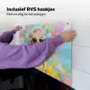 Vrouw - Blond - Roze kauwgom - Kleurrijk - Pastel Inductie beschemer met haakjes middel -ky-ophangen-nl