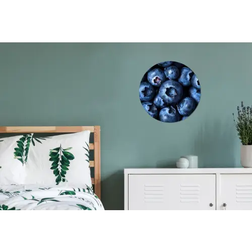 Bessen - Blauw - Fruit Wandcirkel aluminium klein -slaapkamer