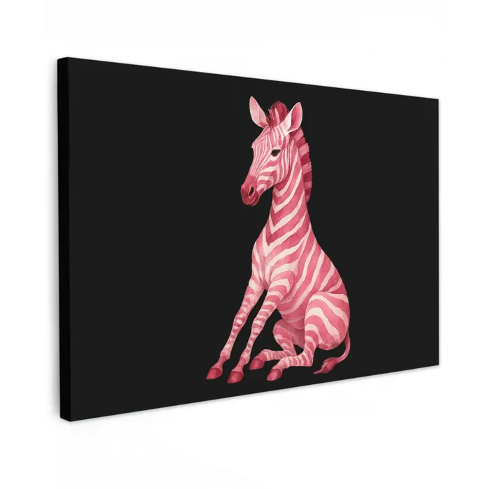 Zebra - Roze - Gestreept canvas 2cm klein -z3d