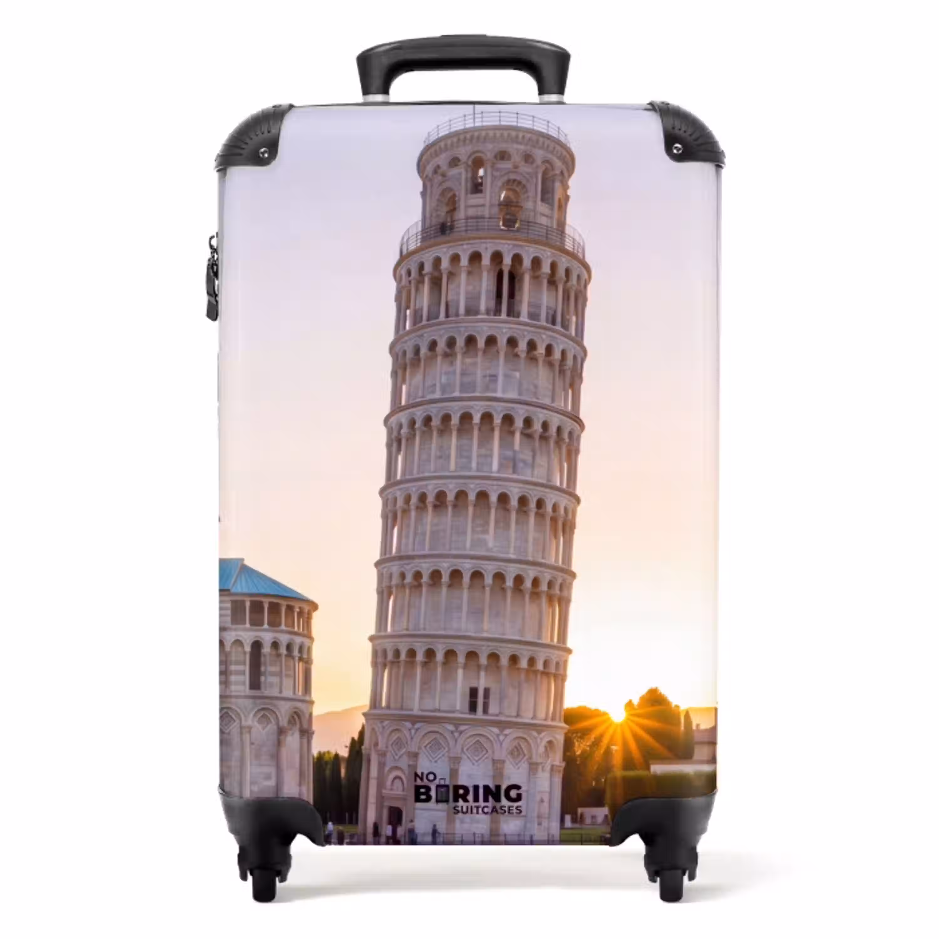 Architectuur - Toren - Pisa - Italië - Zonsondergang NBS - Handbagage koffer - Volwassenen Unisex middel -productfoto_recht