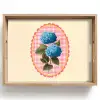 Bloemen - Blauw - Lijst - Bladeren Dienblad Rechthoek middel -z3d_shopping