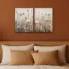 Bloemen - Beige - Modern - Roze Canvas - Meerluiken 2 luik klein -sfeer2