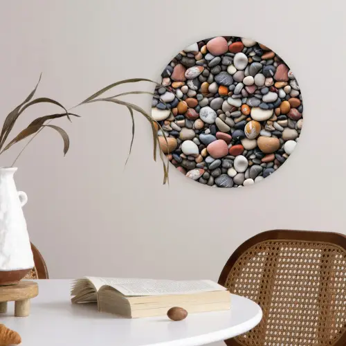 Natuur - Kleuren - Stenen Wandcirkel kunststof plaat 5mm dik klein 188 -sfeer4