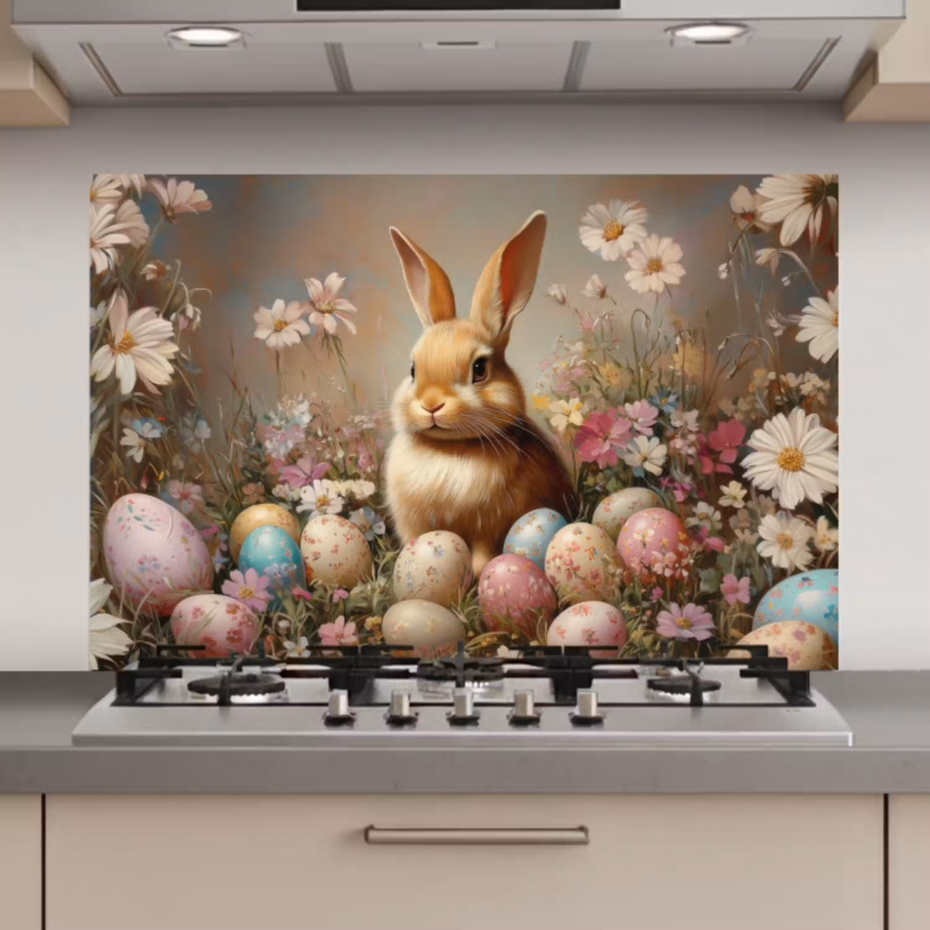Paashaas - Lente - Paaseieren keuken achterwand spatscherm klein -3d_website