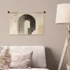 Boog -  Strepen - Minimalistisch - Zwart Wandkleed katoen klein -sfeer4