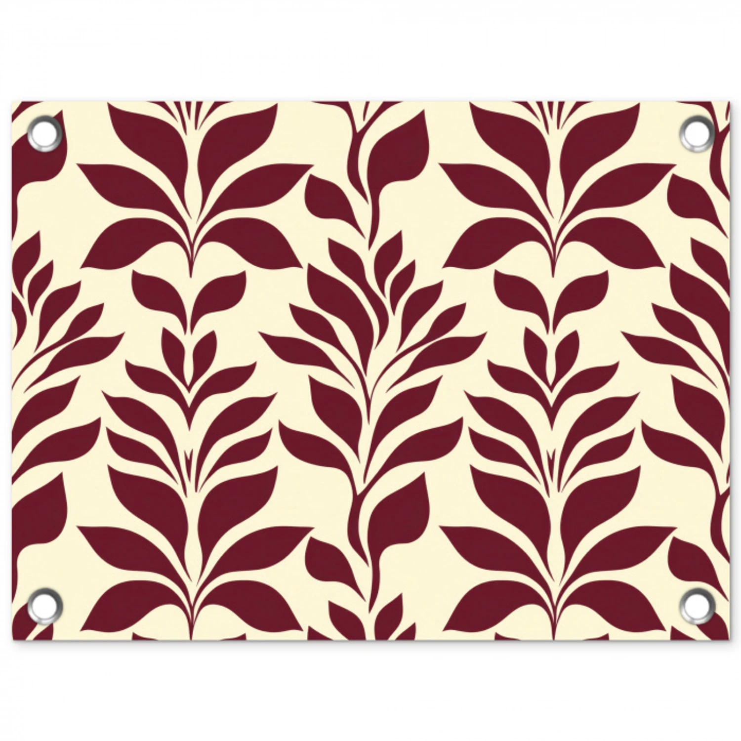 Abstract - Bladeren - Burgundy tuinposter los doek klein 239 -3d