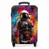 Astronaut omringd door graffiti NBS - Handbagage koffer - Unisex middel -productfoto_recht