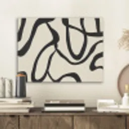 Abstract - Lijnen - Modern - Beige PET vilt klein -sfeer1