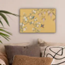 IJsvogels - Bloesem - Geel canvas 2cm klein -sfeer1