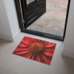 Close up - Bloem- Rood Deurmat klein -sfeer5