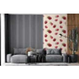 Framboos - Stippen - Rood fotobehang vinyl groot 64 -bank