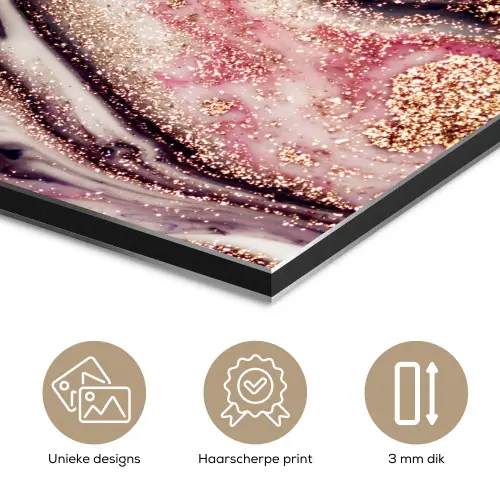 Marmer - Roze - Goud - Glitter - Marmerlook aluminium wit klein -closeup_NL