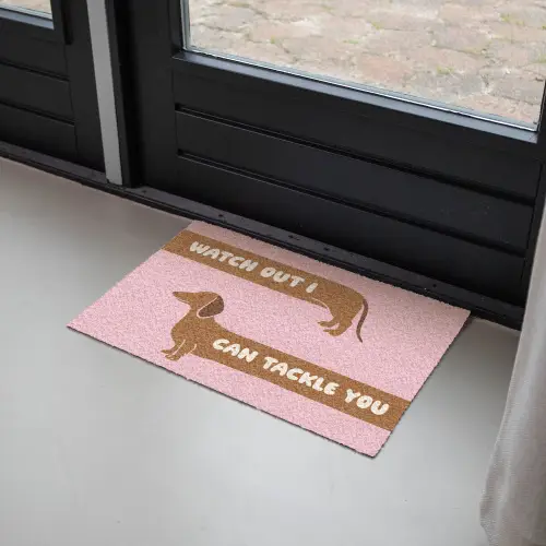 Quote - Pink - Dog Deurmat klein -sfeer2
