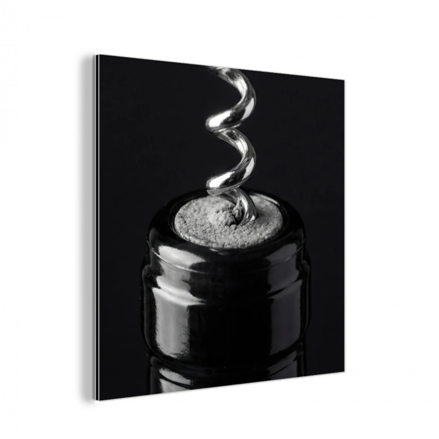 Kurkentrekker - Wijn - Zwart - Wit aluminium wit klein -3d