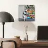Graffiti - Illusie - Jongen - Street art aluminium wit klein -sfeer5