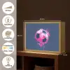 Abstract - Voetbal - Spatten - Roze Light Box met batterij (Wandlamp kind) middel -USP_websiteoverzichtNL