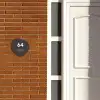 Donkergrijs - Modern Naambord Organisch middel -sfeer3