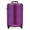 Dieppaars slangenhuid met symmetrische schubstructuur NBS - Handbagage koffer - Volwassenen Unisex middel -productfoto_recht