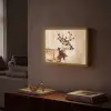 Gewei - Kerst - Rendier - Rood Light Box met batterij (Wandlamp) middel -sfeer1