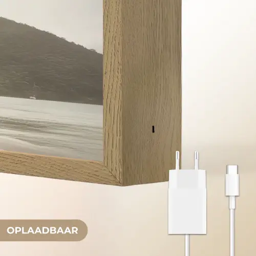 Eiland - Palmboom - Zee Light Box met batterij (Wandlamp) middel -USP_websiteoplaadbaarNL