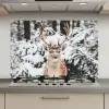 Hert - Sneeuw - Winter - Bos - Dieren keuken achterwand spatscherm klein -3d_website