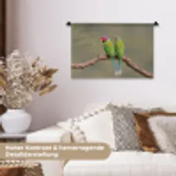 Papagaai - Tak - Natuur - Kleurrijk Wandkleed katoen klein -tsfeer1_DE