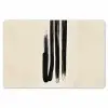 Penseelstreken - Verticaal - Zwart Placemat vinyl groot -zzsfeer1_Kitchenyeah-website